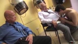 2 Grandads Gangbang 1 Boy In Hair Salon